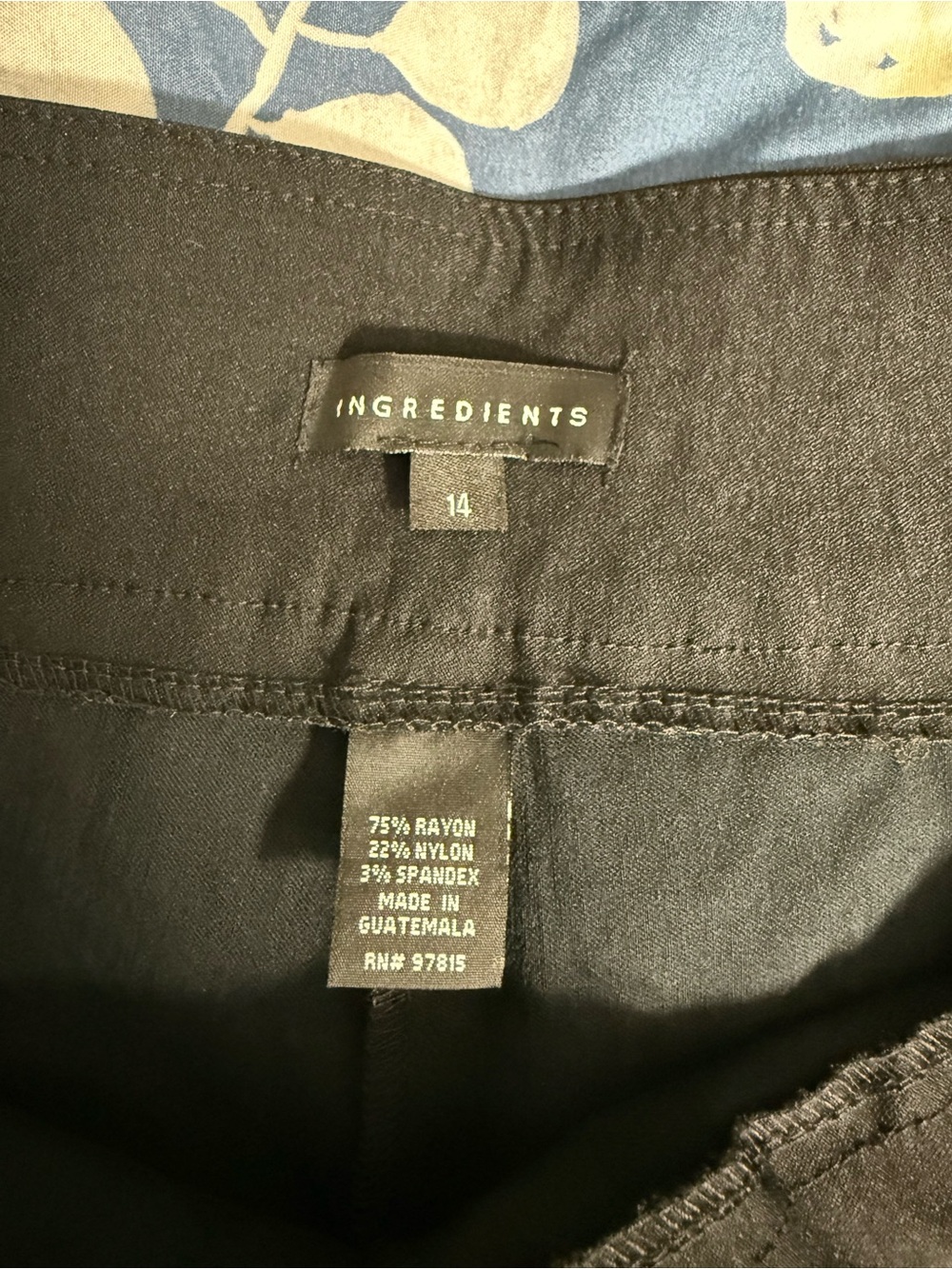 NWT Ingredients‎ Women’s Black Dress Pants Plus Size 14W - Picture 3 of 6
